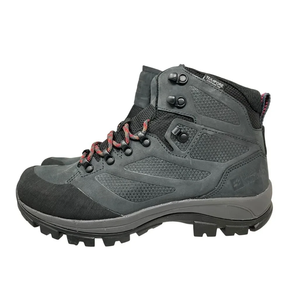 Jack Wolfskin‎ Vibram Hiking Boots Womens 8.5 Black Texapore Waterproof Outdoor